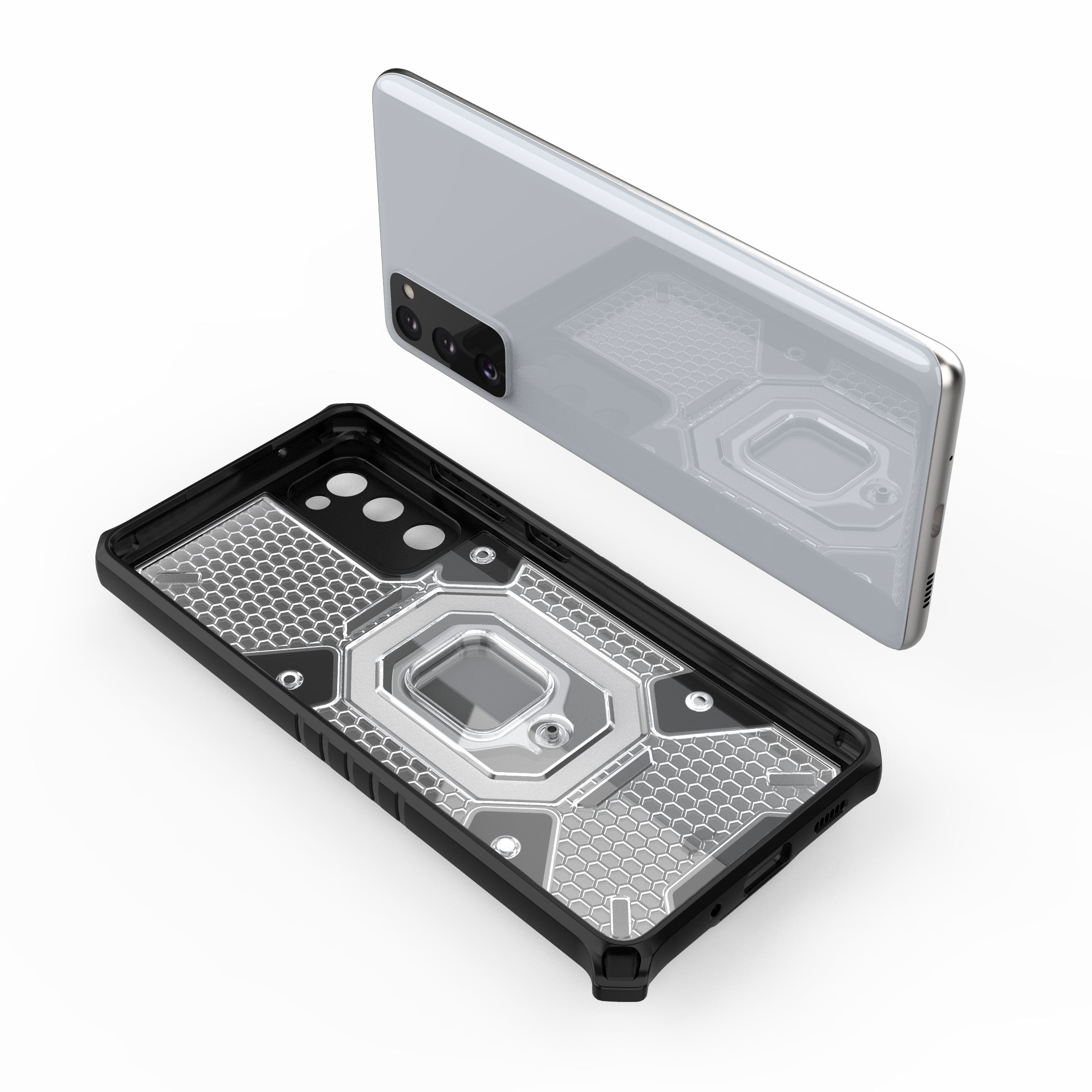 Tough Heavy PC+TPU Hybrid Kickstand Protective Phone Case with Holder Grip Magnetic Metal for Samsung Galaxy S20 FE 2022/S20 FE 4G/S20 FE 5G/S20 Lite - White Tough Heavy PC+TPU Hybrid Kickstand Protective Phone Case with Holder Grip Magnetic Metal for Samsung Galaxy S20 FE 2022/S20 FE 4G/S20 FE 5G/S20 Lite - White